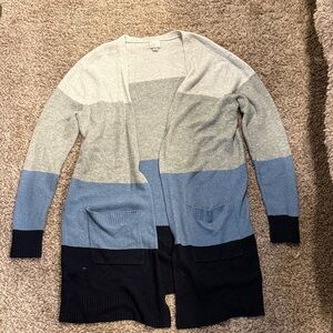 a new day Women's Colorblock Cardigan - Gray, Blue, Black